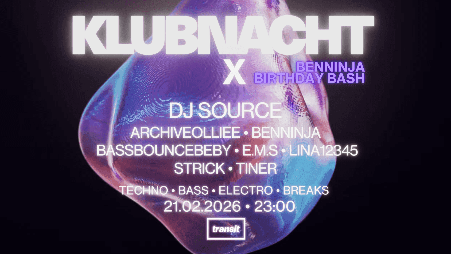 KLUBNACHT X BENNINJA BIRTHDAY BASH